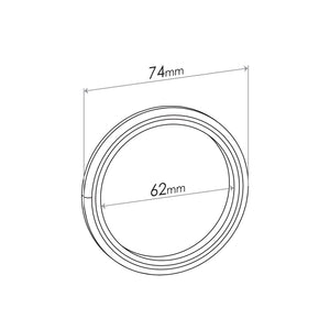 Spiral Wound Ring Gasket - ID 62mm, OD 74mm, THK 5mm, SPIRAL