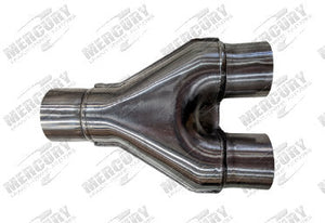 Mercury - SINGLE 2.1/2" IN - DUAL 2.1/4" OUT S409 Y-PIPE POLISHED