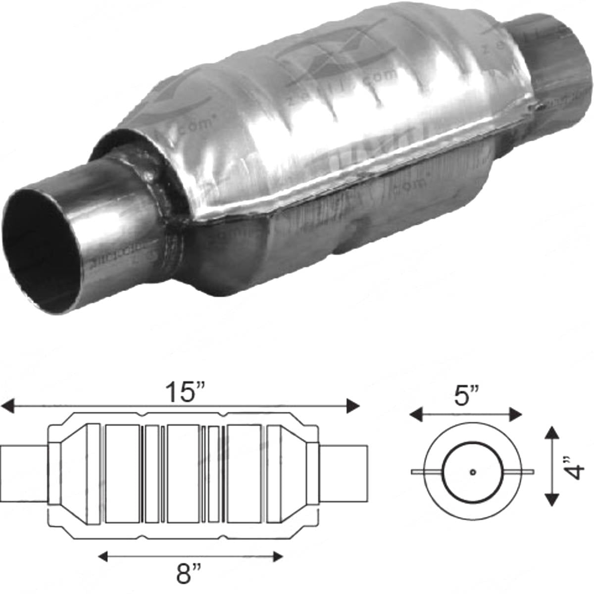 Universal Catalytic Converter - Euro IV, 2", CPSI 400