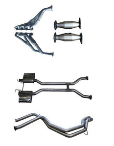 Manta - Ford Falcon AU V8 Sedan IRS - Full System - 1 3/4" Extractors + Cats with 2.5" Stainless Dual Cat Back - Muffler/Tailpipe