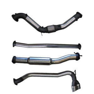 Manta - Ford Ranger PX2 3.2L - Turbo Back - 3" Stainless Single Exhaust without Cat with Hotdog - Twin Tip Side Exit