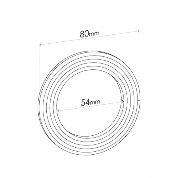 Spiral Wound Ring Gasket - Inside Diameter 54mm, Outside Diameter 80mm